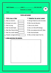 English worksheet: Listening