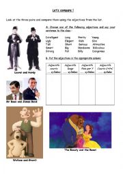 English Worksheet: Lets compare