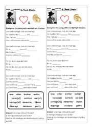 English Worksheet: Love and marriage by Frank Sinatra