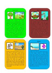 English Worksheet: Environment/ Habitat part 1 ( Desert, Grassland, Mountain, Ocean)