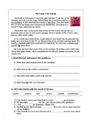 English Worksheet: Reading study sheet