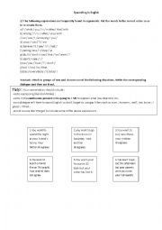 English Worksheet: Quarreling in english