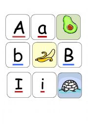 English Worksheet: Letters Key Cards