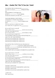 English Worksheet: Song: Gotye - Somebody that I Used to Know