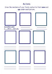 English Worksheet: Labelling Family Members