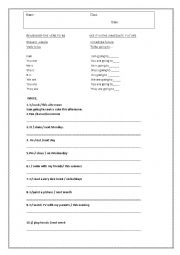 English worksheet: inmediate future worksheet 2