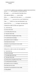 English Worksheet: SIMPLE PRESENT TASK