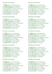 English Worksheet: ROUTINE