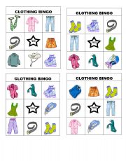 clothing bingo