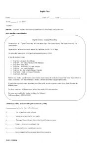 English worksheet: English test- 