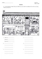 English Worksheet: Describing the dolls house