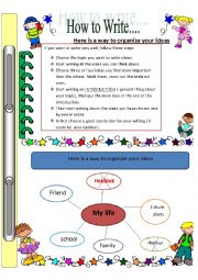 English Worksheet: writing1