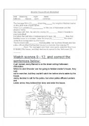 English worksheet: monter house worksheet