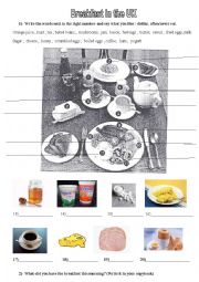 English Worksheet: Breakfast in the UK