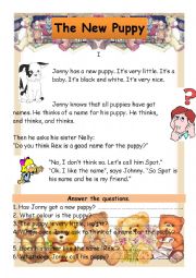 English Worksheet: The new puppy