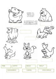 English Worksheet: WILD ANIMALS 2