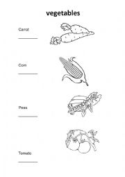 English worksheet: Vegetables