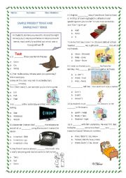 English Worksheet: SimplePresentVsSimplePast