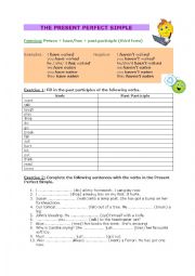 English Worksheet: The Present Perfect Simple