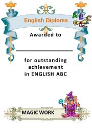 English Worksheet: Diploma