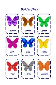 English Worksheet: colours memory game