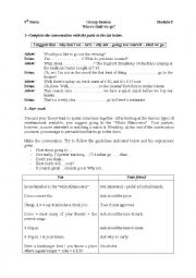 English Worksheet: where shall we go?