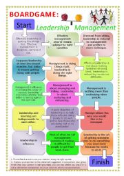 English Worksheet: Boardgame: Leadership & Management