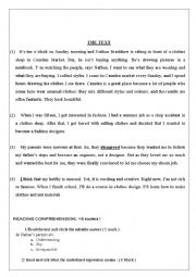 English Worksheet: test  n 3 for 8th level tun plps