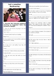 English Worksheet: LETS PRACTISE REPHRASING