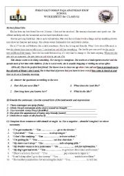 English Worksheet: WORKSHEET for ANATOLIAN HIGH SCHOOL CLASS 12 STUDENTS