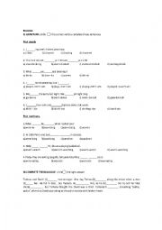 English Worksheet: past simple and continuous