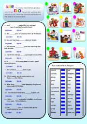 English Worksheet: MAKE AND DO