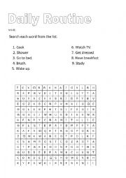 English Worksheet: Daily Routine