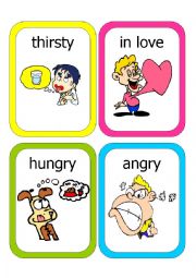 English Worksheet: Feelings Flash Cards #2