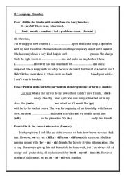 English Worksheet: exam