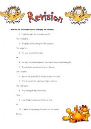 English Worksheet: REPHRASING REVISION