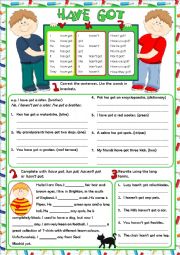 English Worksheet: Have got