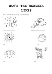 English Worksheet: The Weather