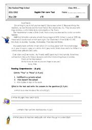 English Worksheet: English test N2 