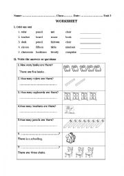 English Worksheet: How many ...s are there?
