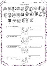 English Worksheet: The alphabet