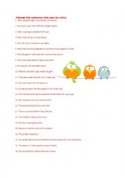 English Worksheet: passive voice