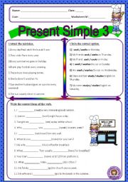 English Worksheet: Present Simple 3