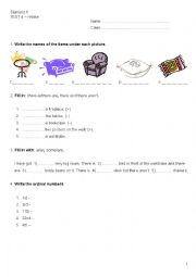 English worksheet: Starland 1, retake test 4