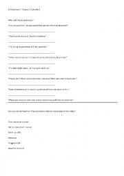 English Worksheet: In Treatment S01 E05