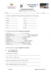 English Worksheet: Adjective Degrees