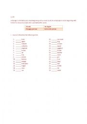 English Worksheet: INDEFINITE ARTICLES