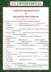 English Worksheet: 1ST CONDITIONAL - RULES AND EXERCISES