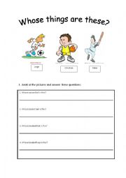 English Worksheet: Whose ....?