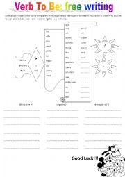 English Worksheet: VERB TO BE  affirmative / negative and interrogative sentences.